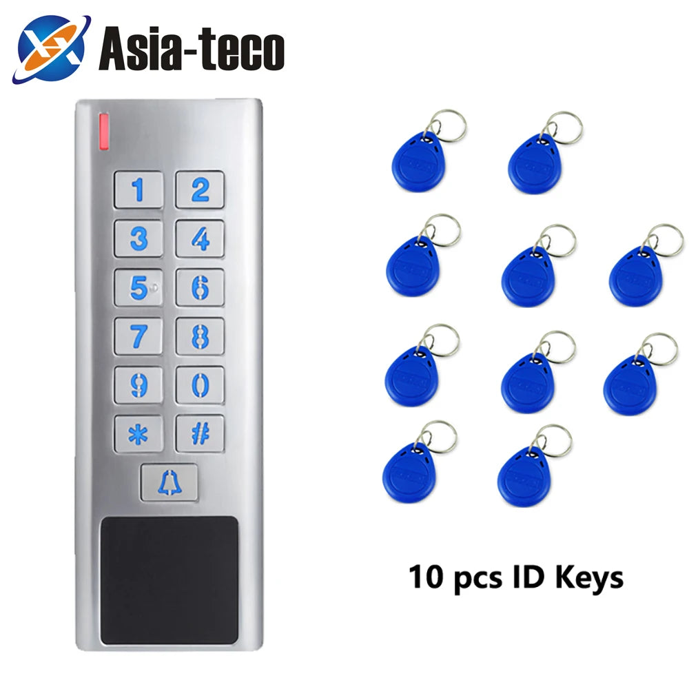 RFID Door Access Control Reader 2000 Users WG Input Output Security RF Keypad IP67 Waterproof for Outdoor Use Vue AC EM 10 blue key