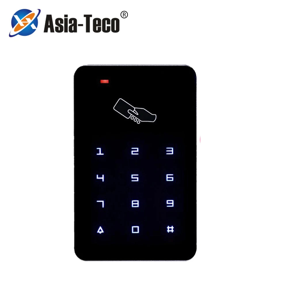 T6C Standalone Access Controller 13.56Mhz IC Access Control Keypad digital Touch Screen Backlight Card Reader Door Lock System Vue