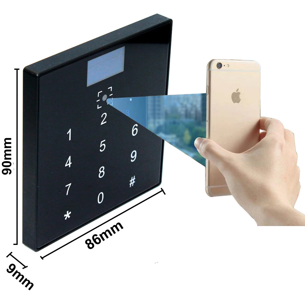 barcode Qr code reader access control reader 13.56Mhz IC card reader RS232 RS485 Wiegand 26 34 TTL 20000 user wechat free SDK Vue