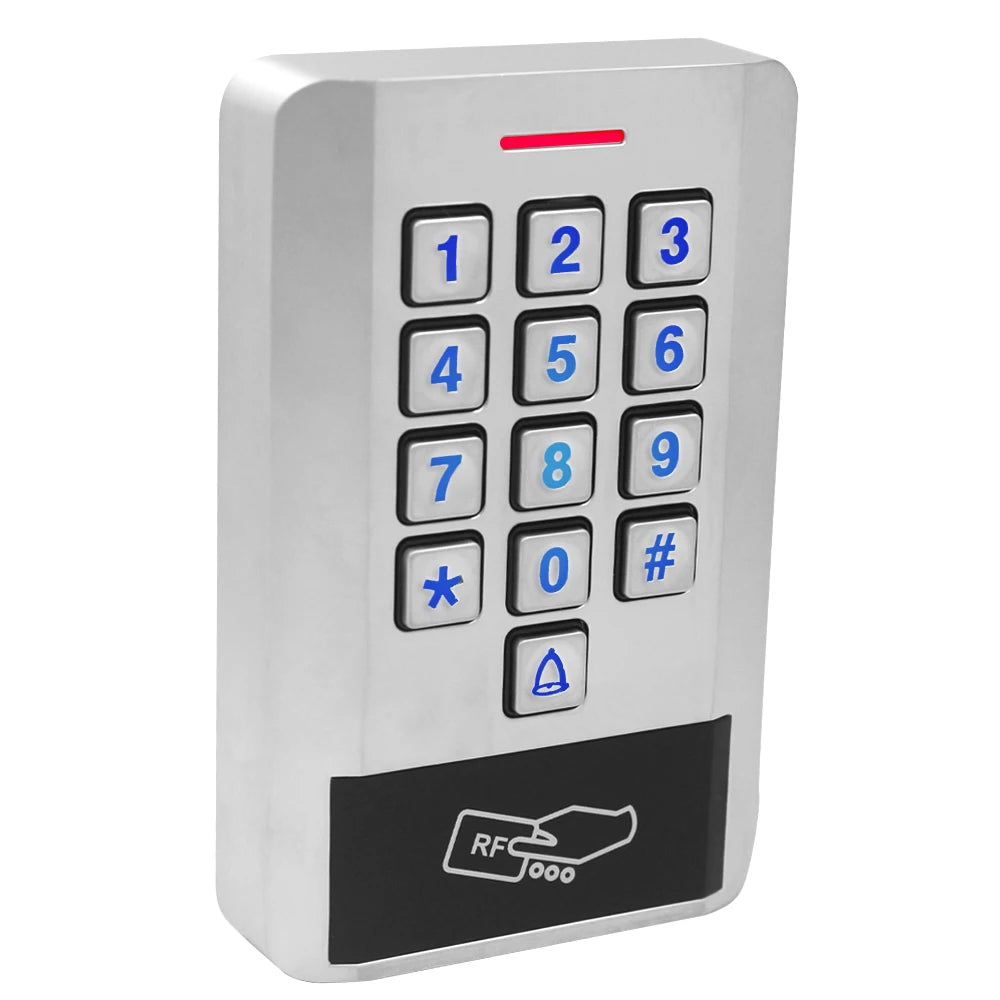 IP67 Waterproof Metal 125khz Proximity Card Door Access Control System WG26 input Door Lock Controller Backlit keyboard Vue
