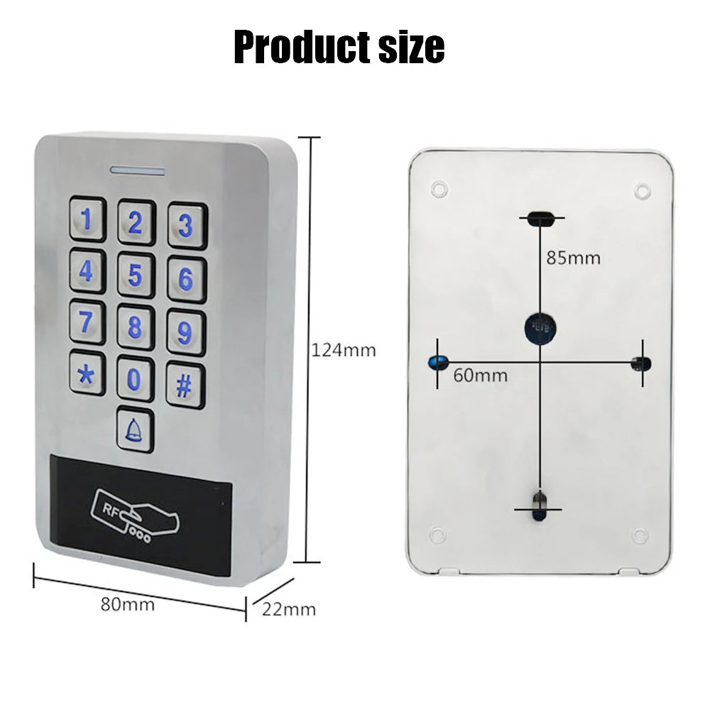 Access Control Backlight Waterproof IP68 Metal Door Standalone Access Control 6000 User 125Khz RFID Password Keypad M2-F Vue