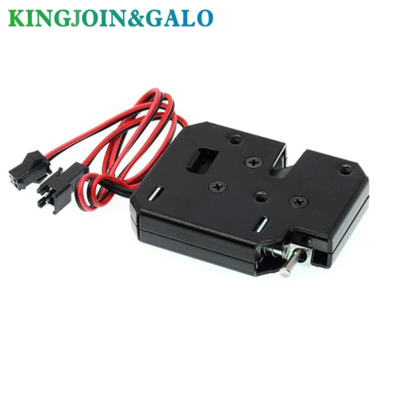 DC 12V 2A Small Solenoid Electromagnetic Electric Control Cabinet Drawer Lockers Lock Pudsh-push Design, Automatic Open the Door Vue