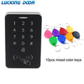 Encrypted RFID Access Control System with EM Keypad & Proximity Entry Multi-User Door Security Lock for Office/Factory/Home Gate Vue AC 10 ID Key