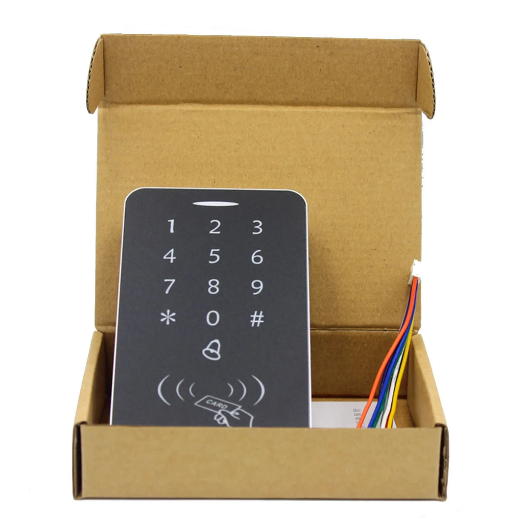125kHz RFID Keypad Access Control System, Multi-Protocol Proximity Door Lock for Office/Gate Security (Card Entry & Code Unlock） Vue