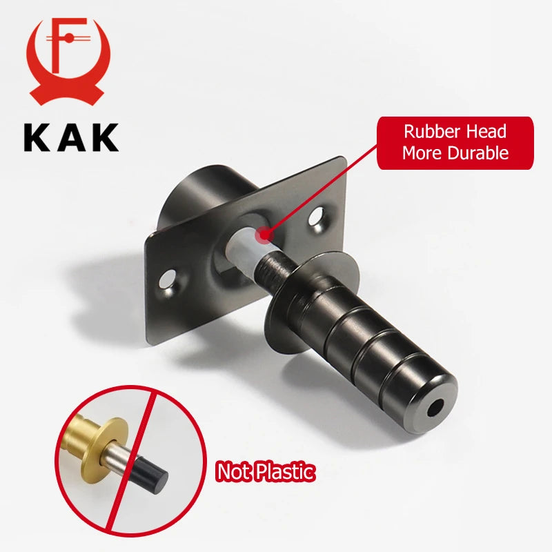 KAK Brass Door Stops Heavy Duty Door Holder Magnetic Invisible Door Stopper Catch Hidden Stainless Steel Door Stop Hardware Vue