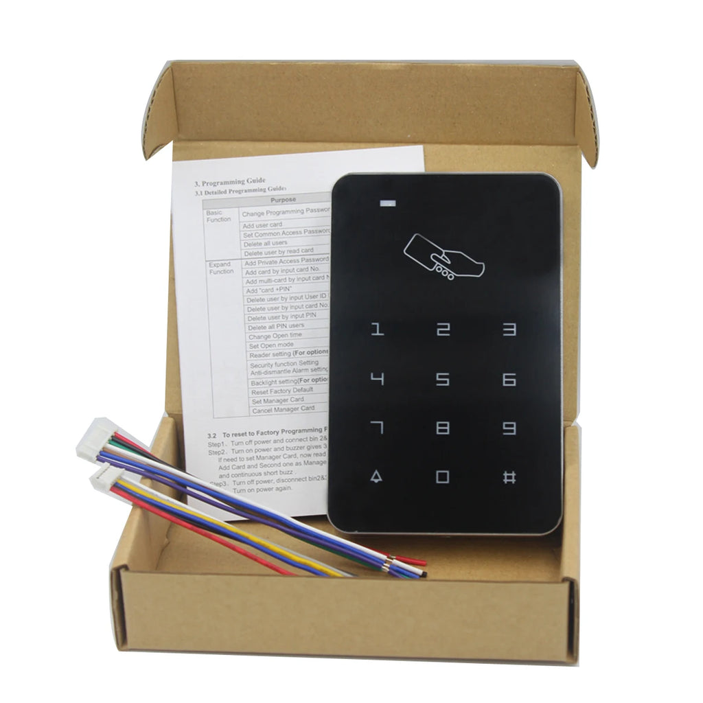 Standalone Access Controller 125Khz RFID Access Control Keypad digital panel Touch Screen Backlight Card Reader Door Lock System Vue