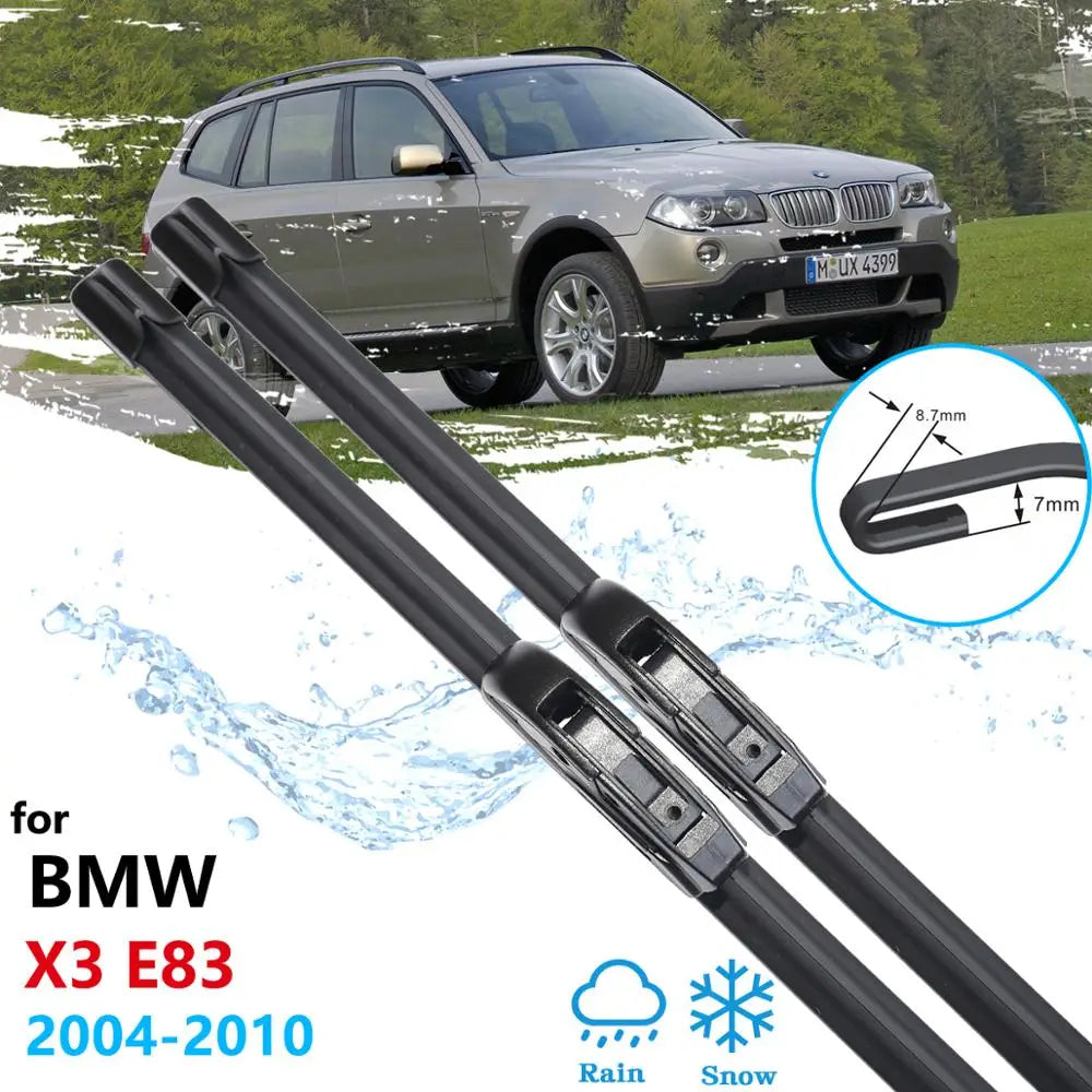 Car Wiper Blades for BMW X3 E83 2004 2005 2006 2007 2008 2009 2010 Front Windscreen Windscreen Wipers Car Accessories Stickers Vue
