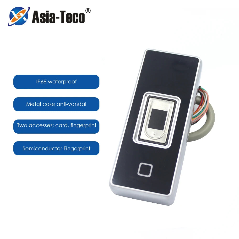 IP68 Waterproof Metal Fingerprint RFID 125KHz Standalone Access Controller 500 User Access Control Fingerprint Reader Wiegand 26 Vue