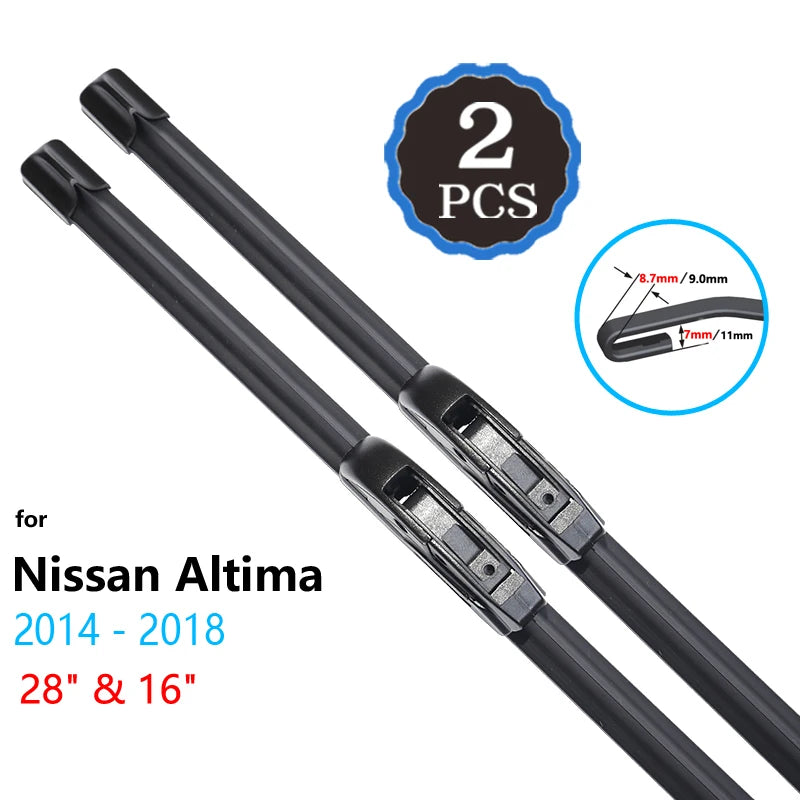 for Nissan Altima 2002~2018 Wiper Blade Car Accessories Stickers Windshield Wipers 2003 2006 2007 2008 2013 2014 2015 2016 2017 Vue 2014 - 2018