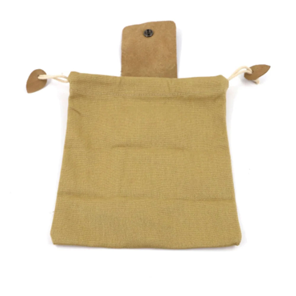 New Portable Outdoor Hiking Foraging Bag Fruit Picking Pouch Collapsible Berry Puch Storage Leather Bushcraft Canvas Bag Camping Vue