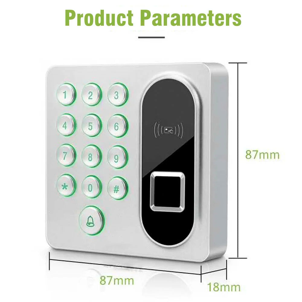 Biometric Fingerprint Access Control RFID Keypad Card Reader Door Lock System 125KHZ 200 user Vue