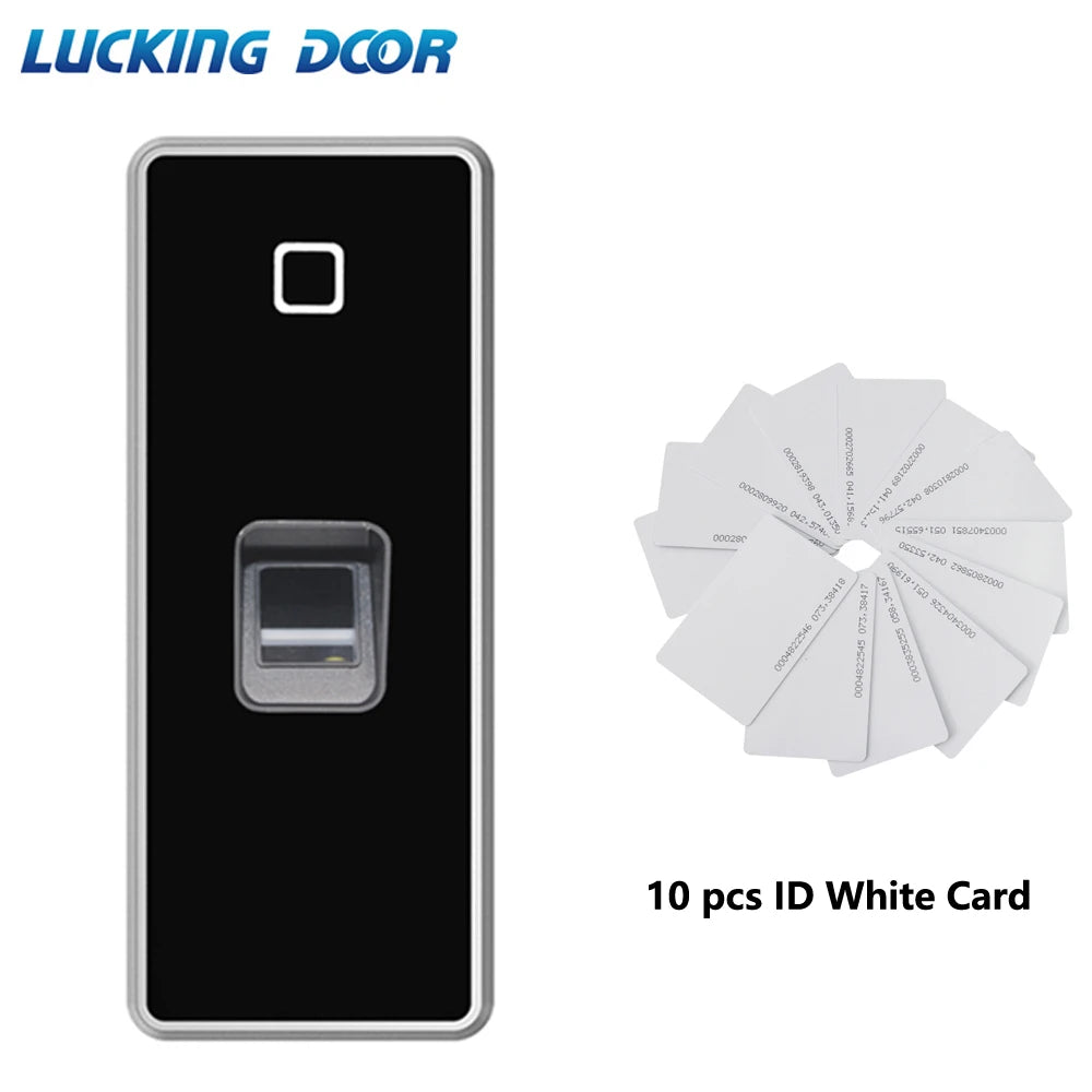 Waterproof IP65 Standalone Access Controller 125kHz RFID Fingerprint Card Reader EM MF Card Support for Home Office Warehouse Ac Vue F7EM NWP 10 card