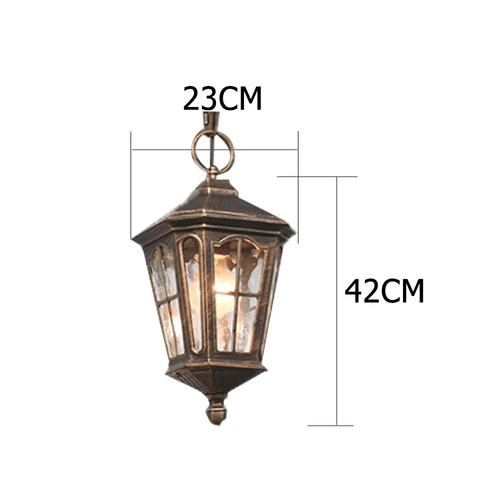 SANDIY Retro Outdoor Pendant Lamp IP65 Waterproof E27 European Outdoor Pendant Lamp Vue Warm Light Large China Mainland