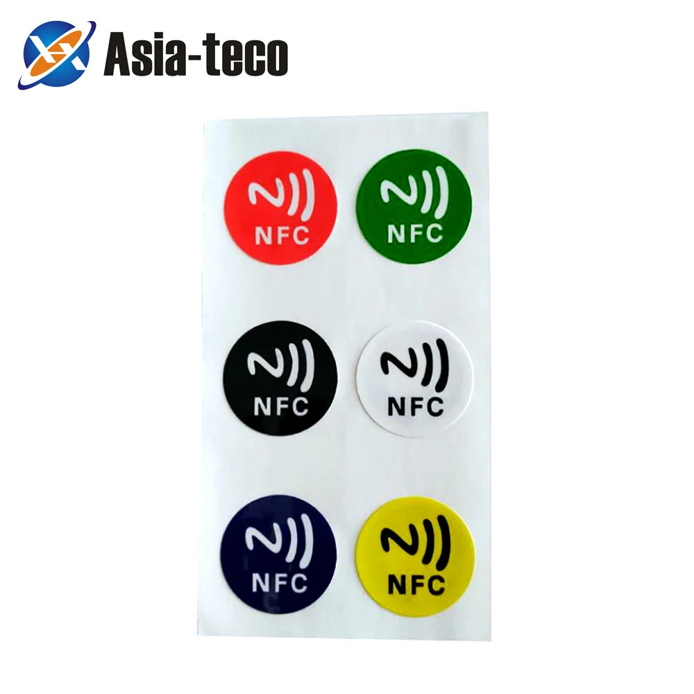 6pcs/lot NFC Tags Stickers NFC213 Label RFID Tag Card Adhesive Key Tags llaveros llavero Token Patrol Credit Card Sticker Vue Default Title