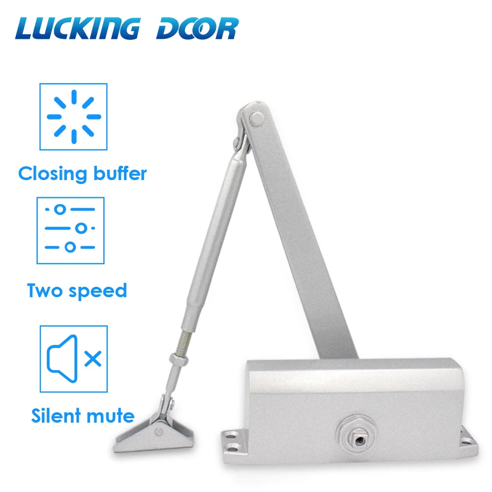 Hydraulic Buffer Automatic Door Closer 45KG to 85KG Mute Closing Door Hardware Adjustable Speed Door Closing Equipment Vue