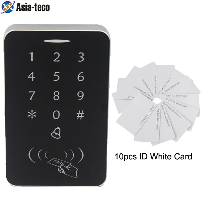 125kHz RFID Keypad Access Control System, Multi-Protocol Proximity Door Lock for Office/Gate Security (Card Entry & Code Unlock） Vue AC and 10 ID cards China Mainland