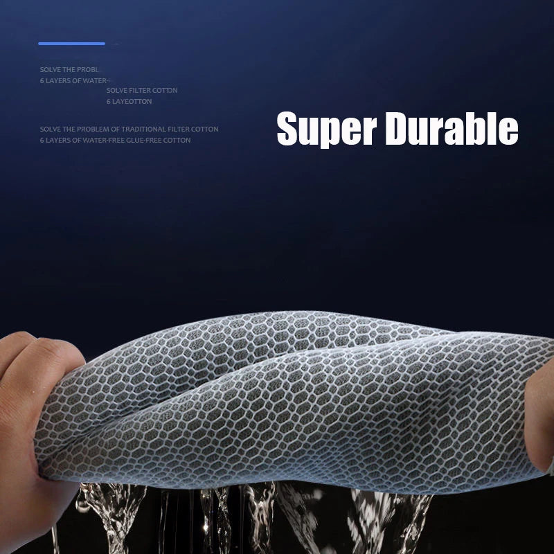 NEW 6D/5D 6Layers Fish Tank Filter Sponge No Glue Foam Biochemical Cotton Aquarium Filtration Accessories Vue