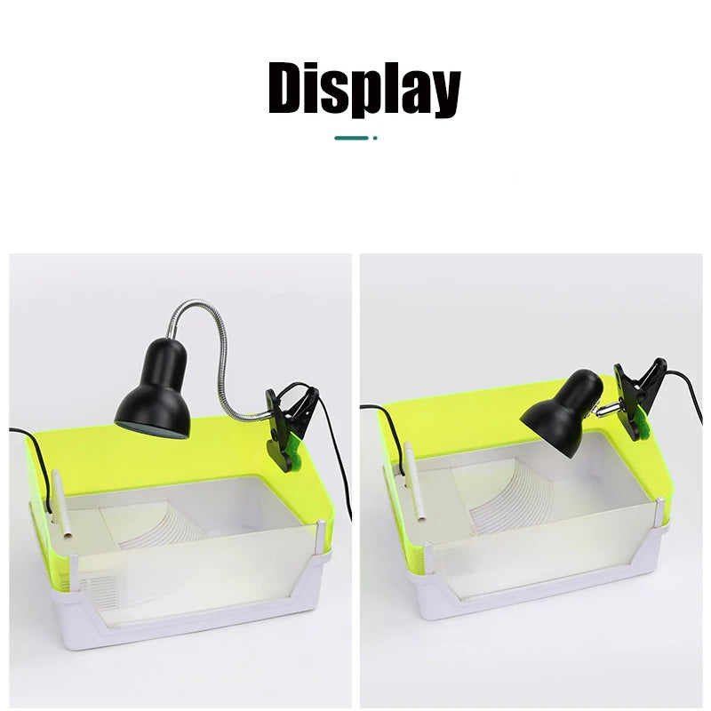 UVA+UVB 3.0 Reptile Lamp Holder Set with Clip-on Thermometer Hygrometer Lizard Turtle Tortoises Basking Heating Bulb 220V Vue