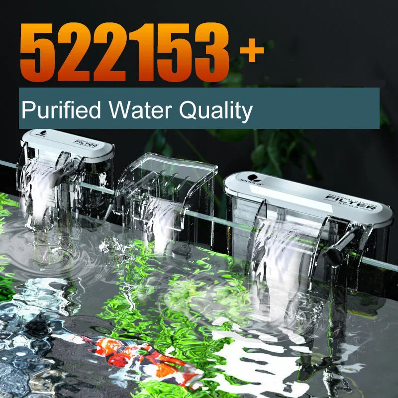 Fish Tank Filter Manure Cleaner Silent Suspension Oxygen Pump External Waterfall Filter Equipment Aquarium Accessories Vue