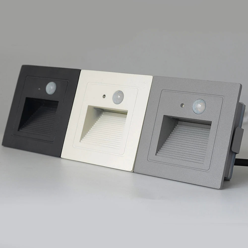 SANDIY Outdoor LED Step Light Motion Sensor Recessed IP65 Wall Lamp Recessed LED Step Light Vue