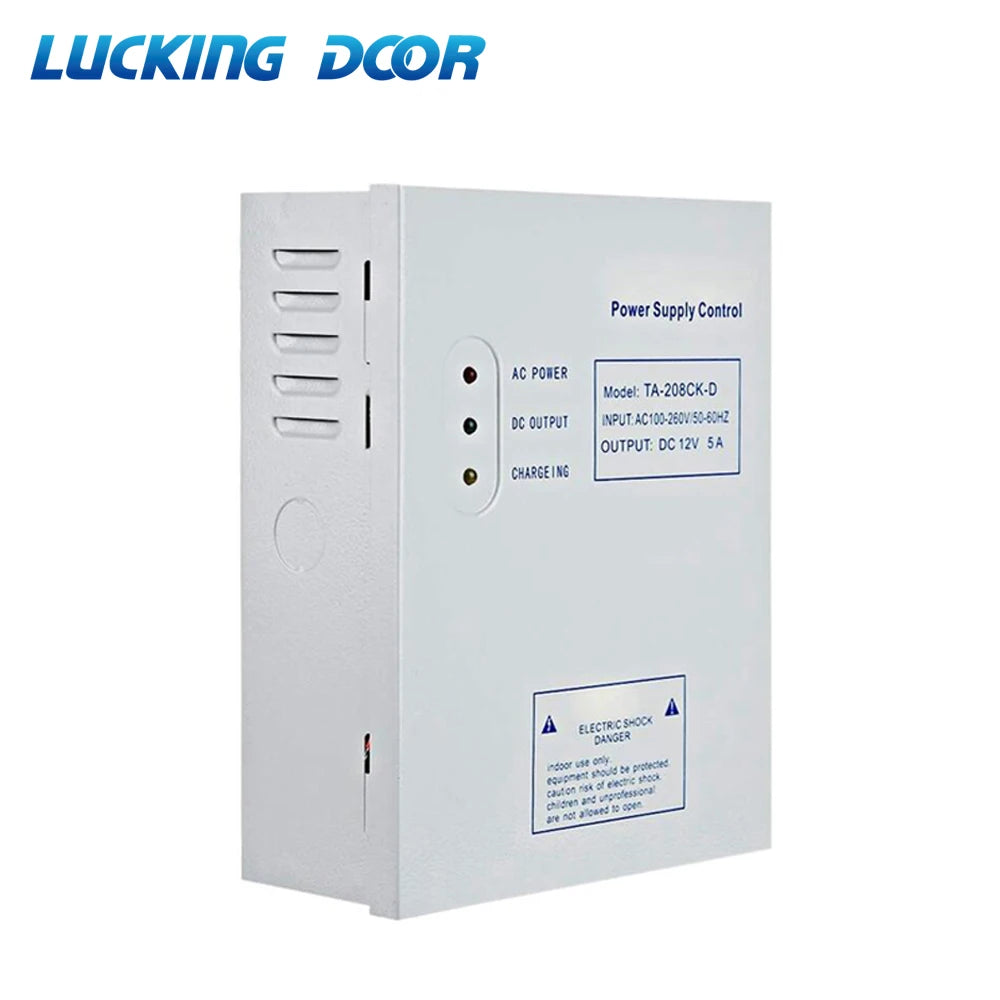 Door Access Control System Switch Power Supply AC 110~240V Delay Time Max 15 Second Frequency Power DC12V 5A 50W Vue