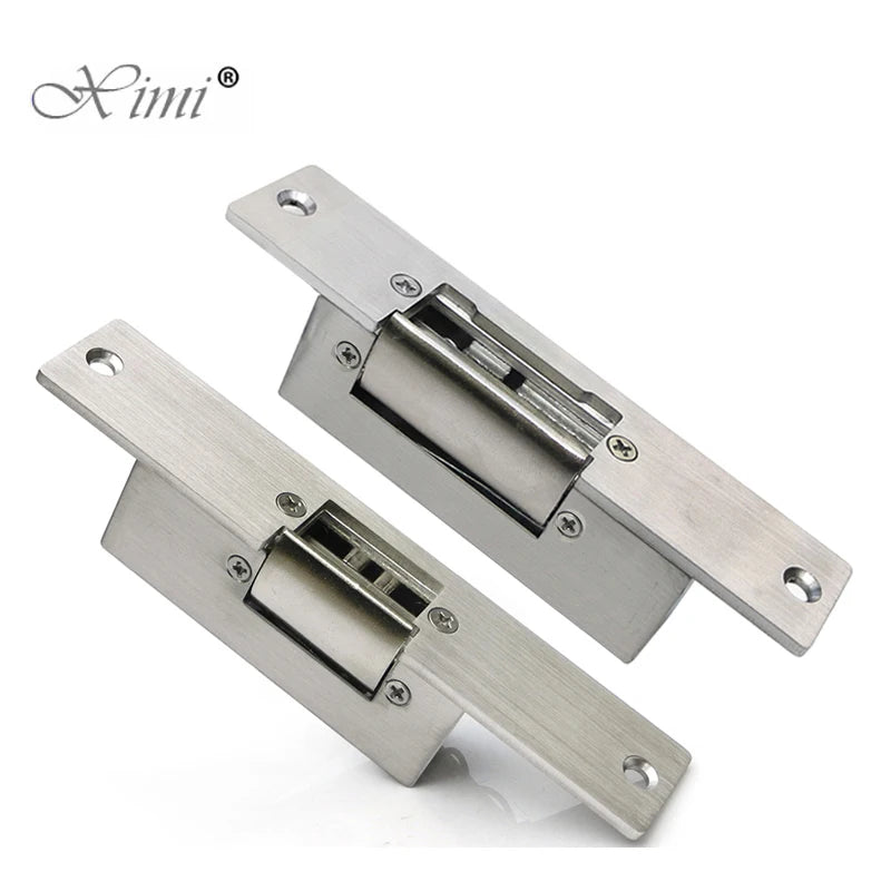 Electric Strike Lock Narrow Type Electric Door Lock for Home Office Wood Metal Door NO Mode Fail Secure DC 12V Access Control Vue