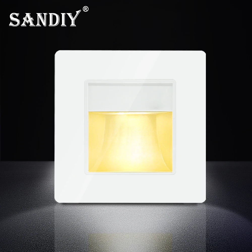 SANDIY Recessed LED Step Light 2W 3W Wall Stair Night Light Recessed Wall Step Light Vue