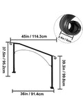 Wrought Iron Arch Stair Handrail for 1–2 Outdoor Steps Outdoor Stair Handrail Vue black 3-4 steps Germany