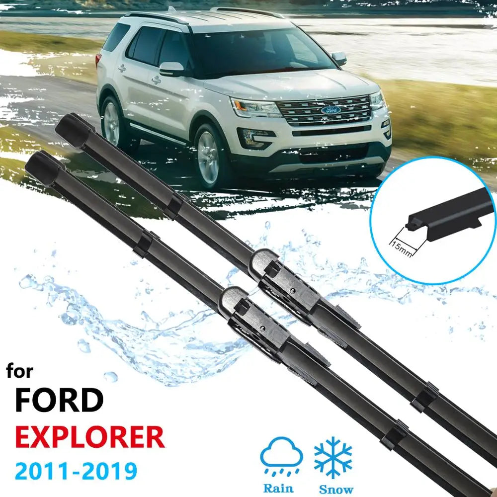 Ford Explorer 2011–2019 Front Windshield Wiper Blades Set Windshield Wiper Blades Vue Default Title