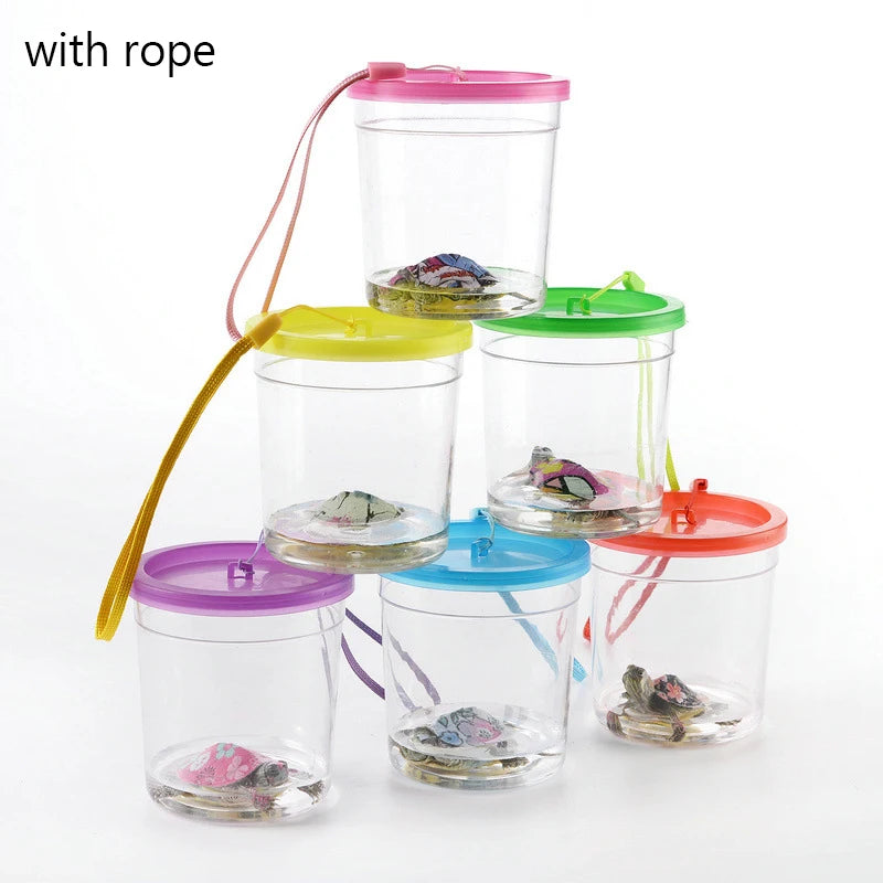 2pcs Mini Betta Cup Jellyfish Cup Small Fish Tank Clear Container Betta Fish Thickened Plastic Transparent Cup For Small Pets Vue
