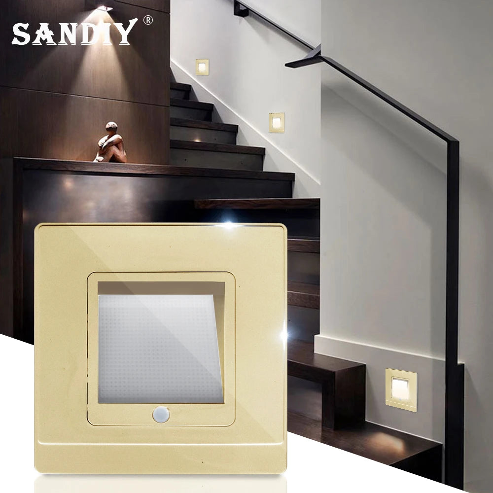 SANDIY LED Radar Motion Sensor Stair Wall Light – Night Sconce Motion Sensor Wall Light Vue