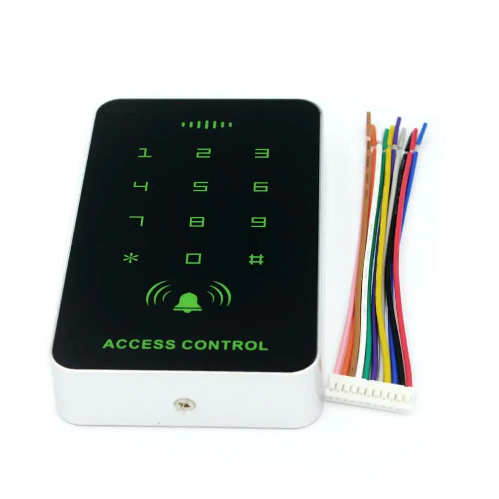 13.56Mhz RFID Backlight Touch Screen Proximity Card Keypad Access Control Reader for Door Gate Lock Opener Wiegand Input EM MF Vue
