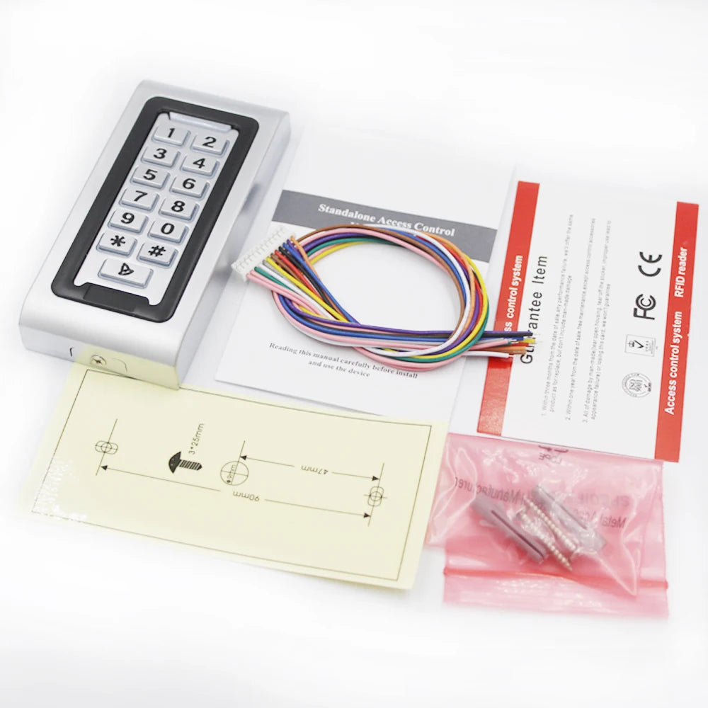 Access control System Card Reader Door Lock 2000Users WG26 input and output security 125Khz RFID Access Control Cover Keypad Vue