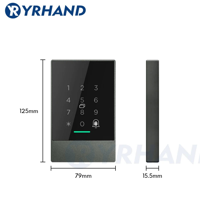 ttlock P66 WiFi App Access Control Reader, electronic furniture digital Keypad door lock card reader bluetooth smart lock Vue