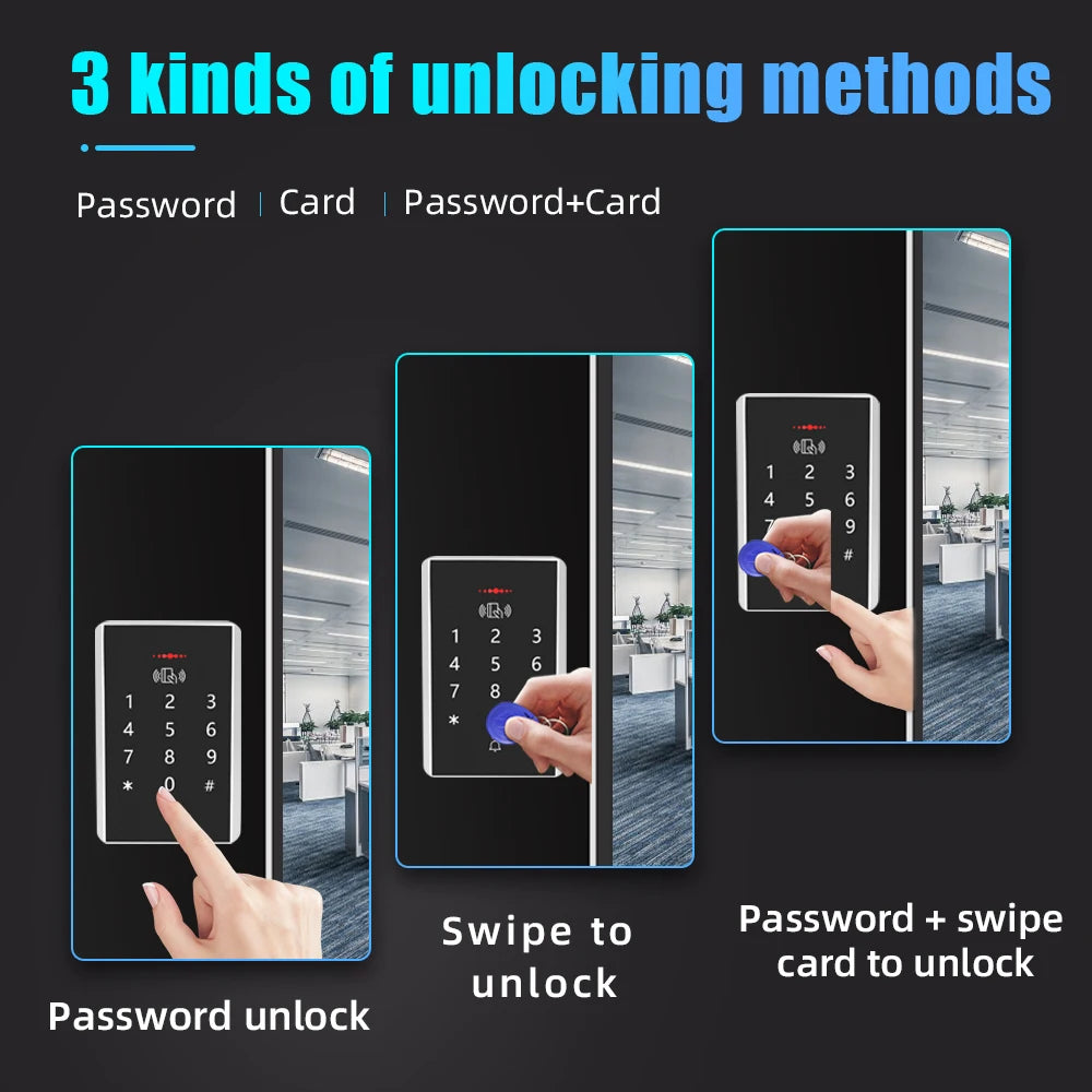 Standalone RFID Access Control Keypad Digital Panel Card Reader 125Khz Door Lock System 2000 Users for Security Vue