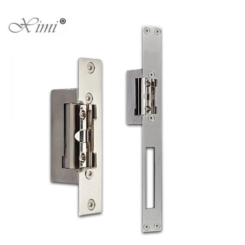 European Electric Strike Door Lock Adjustable Electric Strike Locks Durable Lock Tongue Access Control Locks Double Unlock Mode Vue