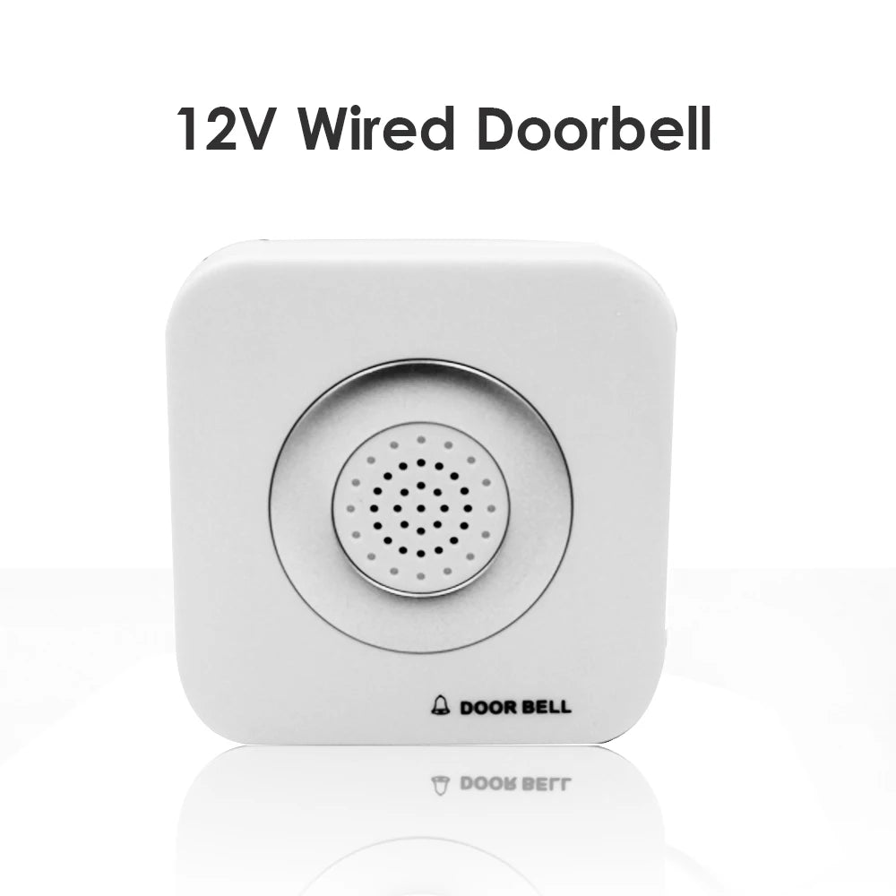 12V Wired Doorbell 4 Core Wire Access Control System for Home Hotel External Door Bell Door Hardware Home Improvement Vue
