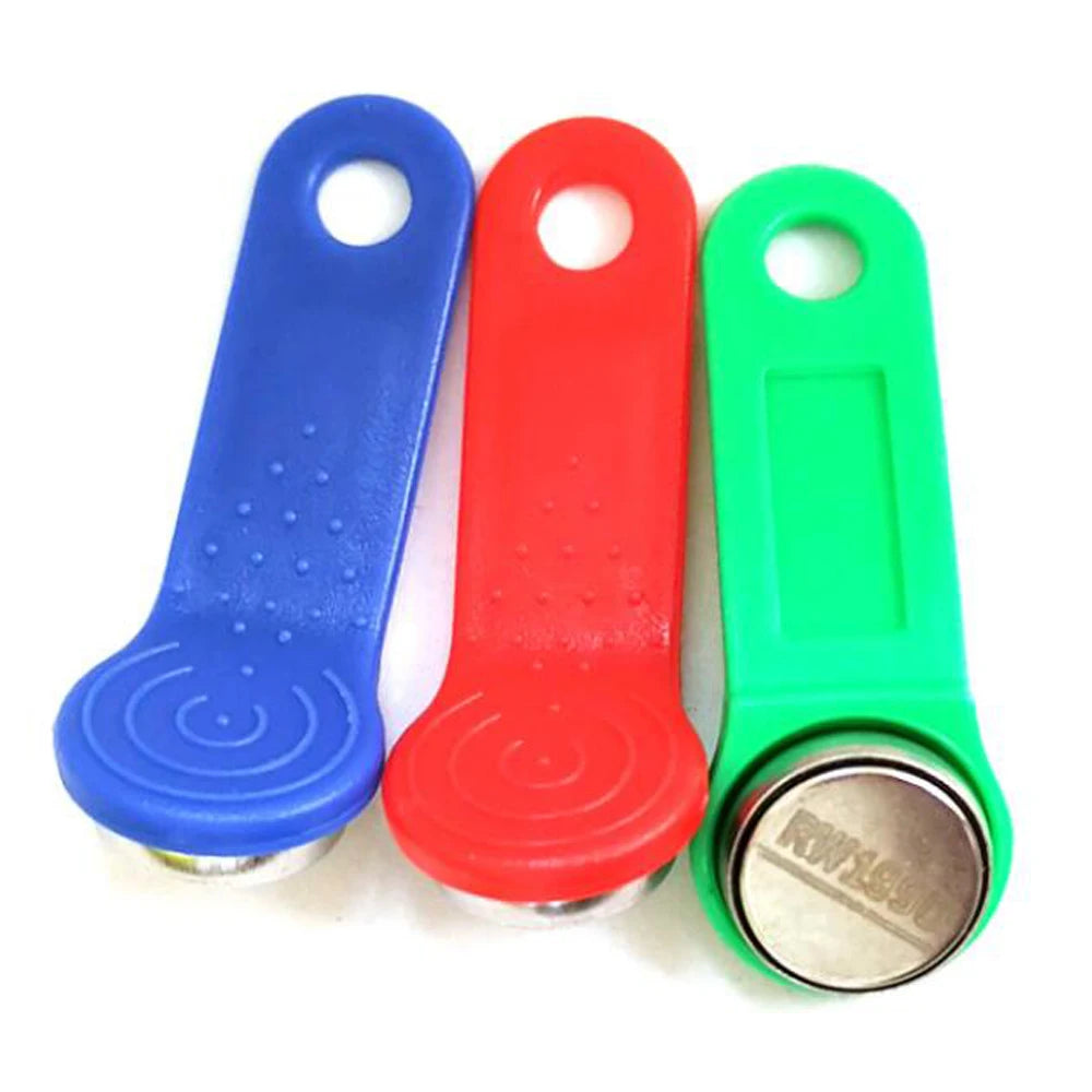 50pcs Rewritable RFID iButton Key Fobs for Access Control, Clone & Code Change Function (Compatible, Hotel/Office Security Copy） Vue