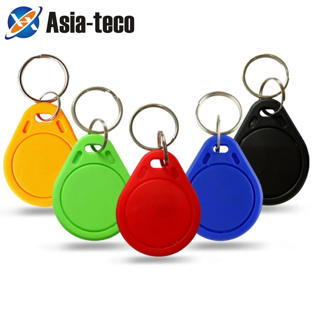 100pcs 13.56MHz IC M1 Keyfobs Tags Access Control RFID Key Finder Card Token Attendance Management Keychain Accept customization Vue