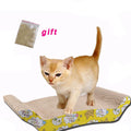 Durable Cartoon Cat Scratch board with Catnip Cat Lounge Handmade Cats Scratcher Scratching Post Interactive Puzzle cat Toys Vue as picture M