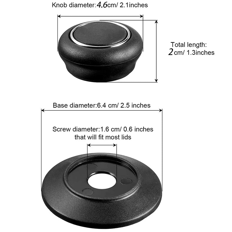 New 4 Pieces Pot Lid Knob Pan Lid Holding Handle Universal Kitchen Cookware Lid Replacement Knob Vue