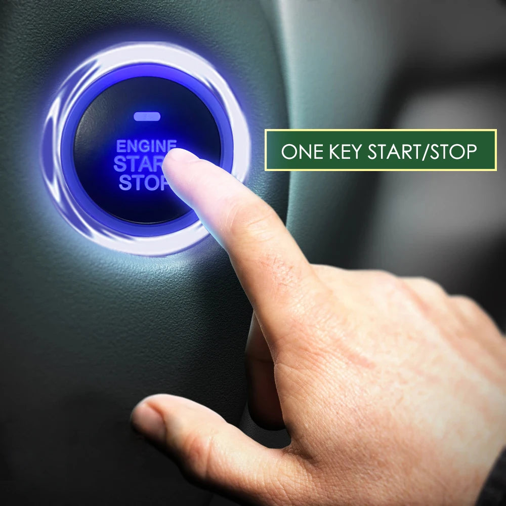 GIORDON Car Alarm Start Stop Button Engine Keyless Entry System Push Button Starter Stop Auto Vue