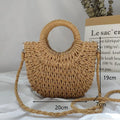 Summer Handmade Bags Women Beach Weaving Ladies Straw Bag Wrapped