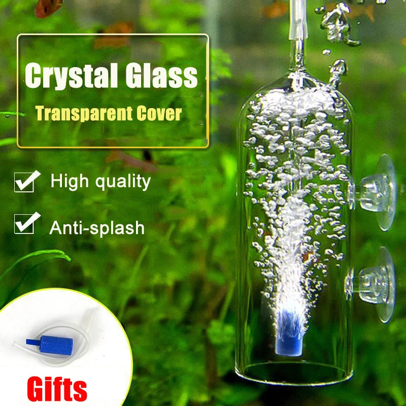Aquarium CO2 Diffuser Crystal Glass Dissolved Oxygen Aerator Oxygenation Equipment Fish Tank Aquarium CO2 Atomizer Vue Default Title
