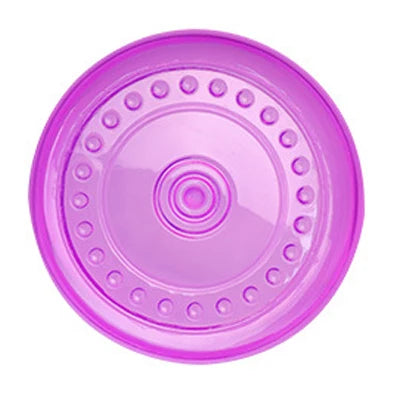 Funny Soft Rubber Pet Dog Flying Discs Saucer Toys Small Medium Large Dog Puppy Agile Training Toys Bite Resistant Flying Disk Vue purple diameter 18.5cm