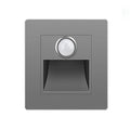 SANDIY PIR Motion Sensor LED Recessed Stair Night Light Motion Sensor Wall Light Vue GRAY Warm White (2700-3500K)