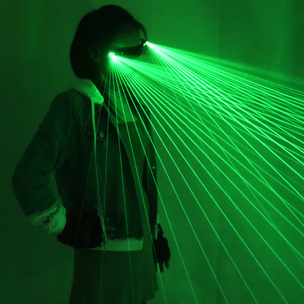 Green Red Blue Laser Glasses LED Lazer Light Dancing Stage Show DJ Club Party Laserman Show Gloves Multi Beams Vue