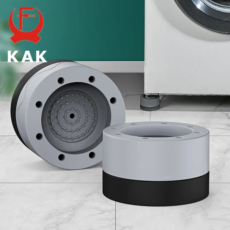 KAK 4PCS Anti Vibration Pads Washer Feet Pad Universal Washing Machine Anti-Skid Roller Kit Furniture Lifting Foot Base Elevate Vue