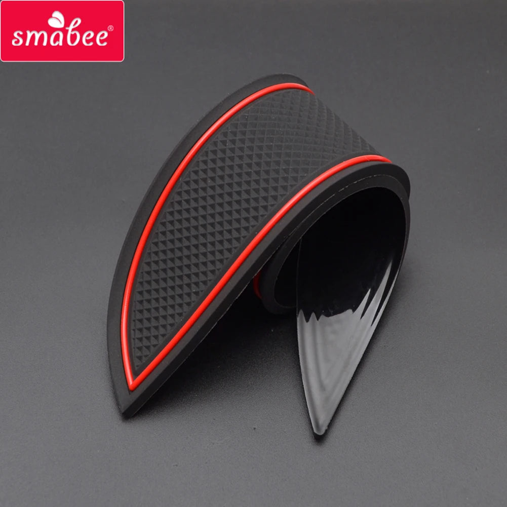 Smabee for Renault Clio 4 2013-2018 Left Rudder Anti-Slip Gate Slot Cup Mat Door Groove Non-slip Pad Interior Accessories Vue