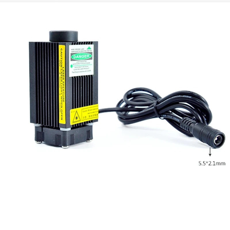Powerful 532nm 100mW 33x55mm Green Laser Diode Module Dot Lights LED Light With 12V Adapter Vue